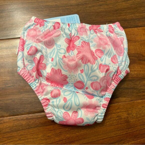 IPlay swim diaper white/pink floral reusable NWT - Picture 2 of 4